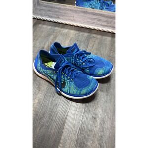 Nike Free 4.0 Flyknit Mens Blue Green Running Shoes 717075-400 Size 10.5